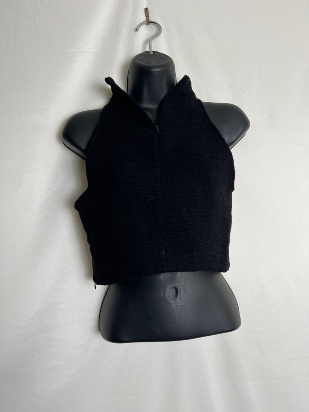 Zara Black Halter Knit Crop Top